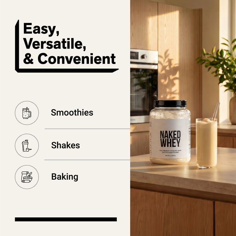 Grass Fed Whey Protein Powder - Unflavored