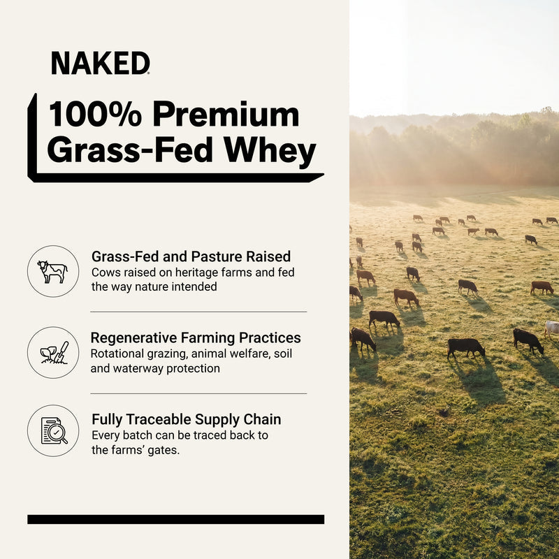 Grass Fed Whey Protein Powder - Unflavored