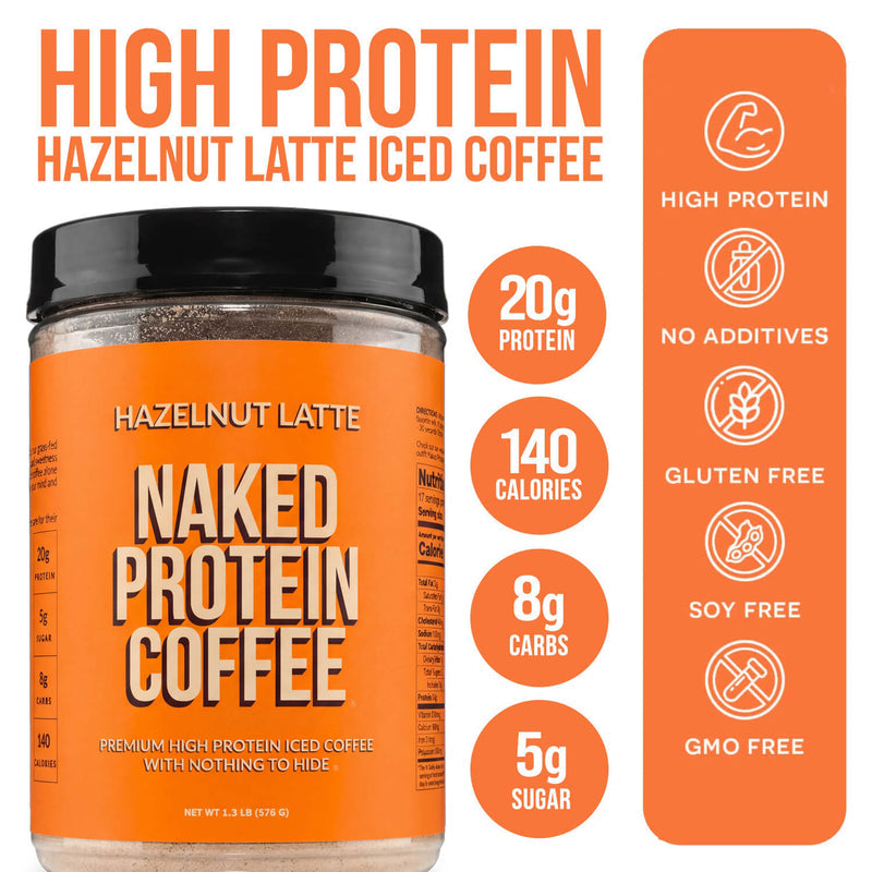 Hazelnut Latte Protein Iced Coffee - Hazelnut Latte