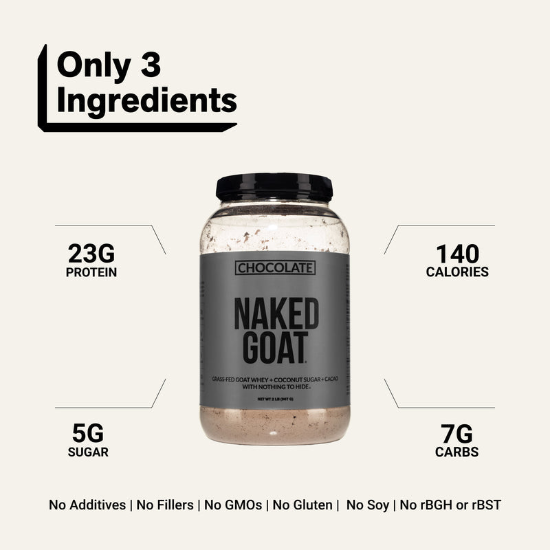 Chocolate Goat Whey Protein Powder - Chocolate