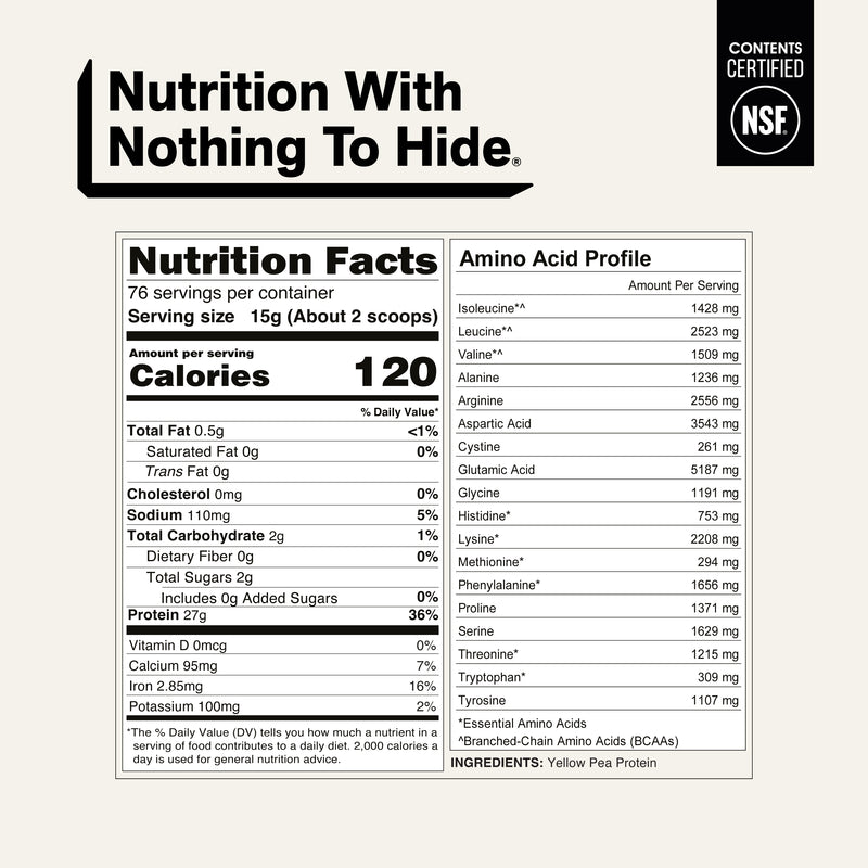 Pea Protein Powder 1lb - Unflavored