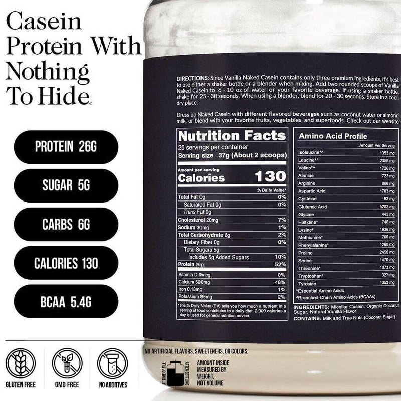 Vanilla Casein Protein Powder - Vanilla