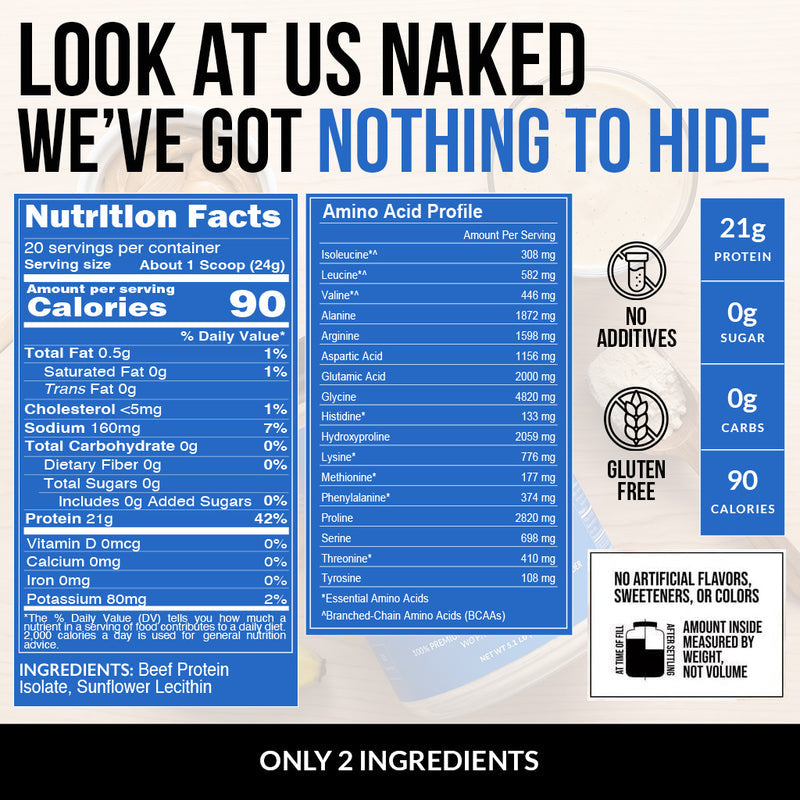 Beef Protein Powder - Unflavored