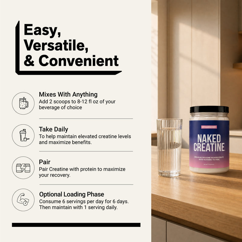 Strawberry Creatine Monohydrate Powder - Strawberry